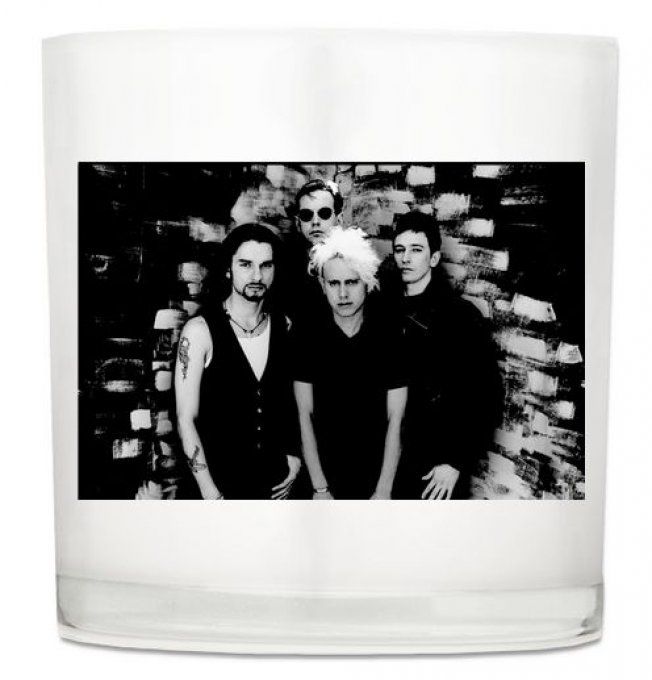 Bougie Depeche Mode en verre: divers motifs