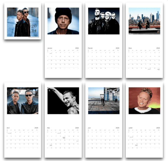 Calendrier: Depeche Mode 2024