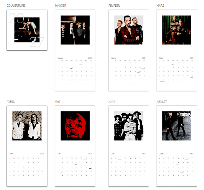 Calendrier: Depeche Mode 2027