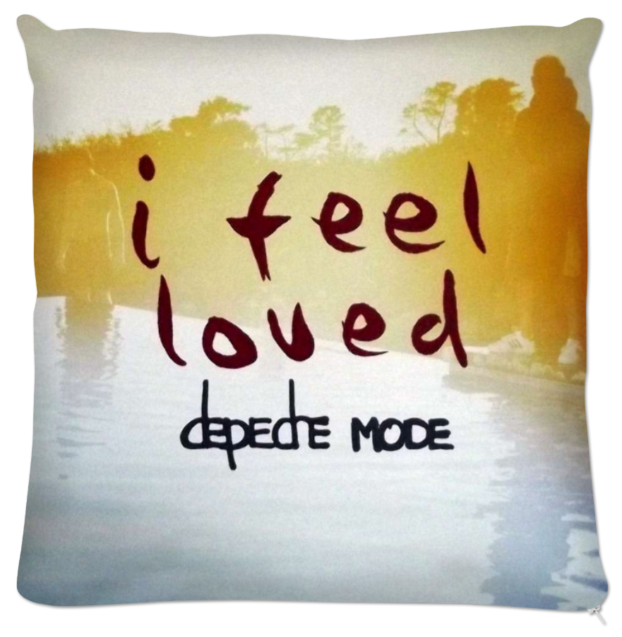 Depeche Mode coussin: I feel Loved recto-verso