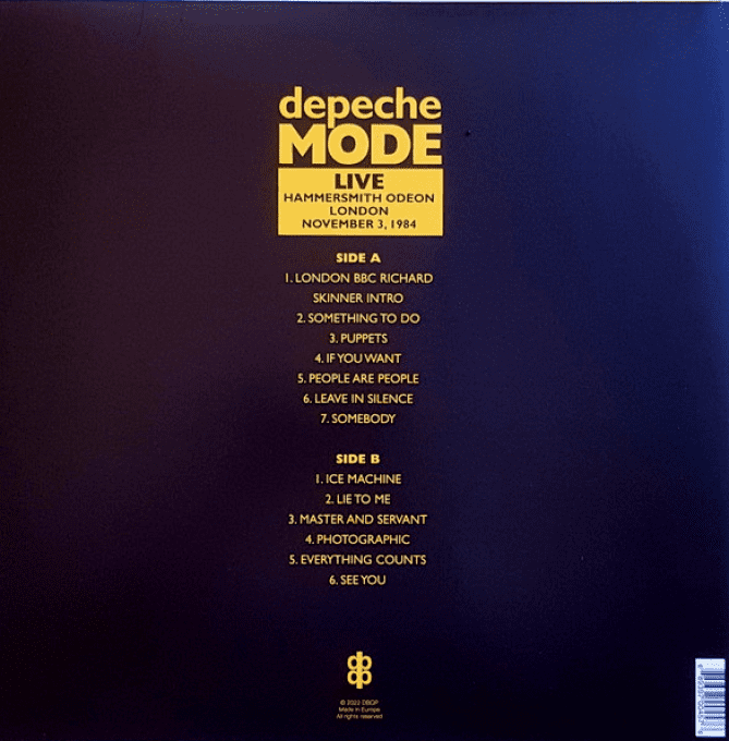 Depeche Mode - Live At The Hammersmith Odeon [London 1984]
