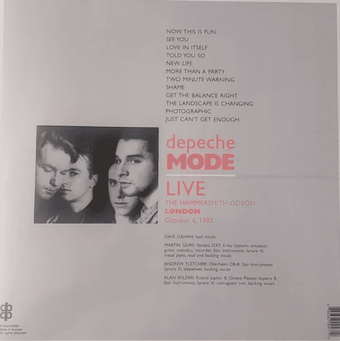 Depeche Mode - Live At The Hammersmith Odeon In London