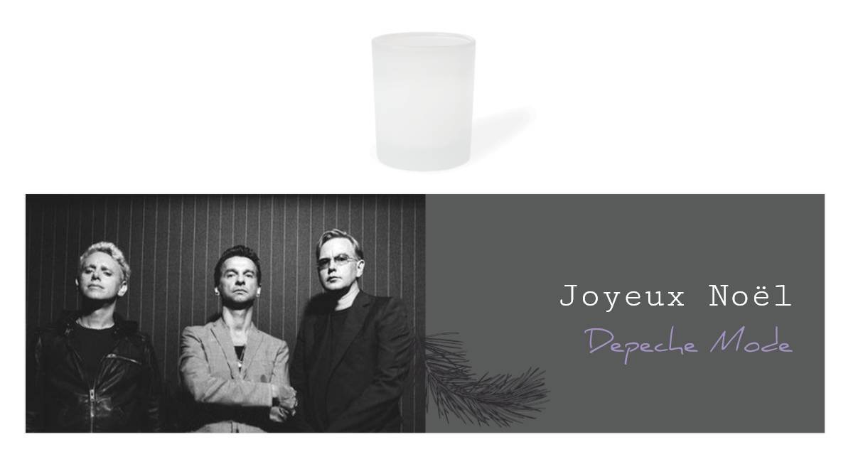 Photophore Depeche Mode de Noël en verre n°1 (set de 2)