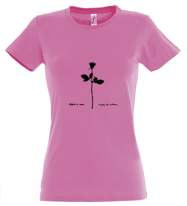 T-Shirt Depeche Mode: Enjoy the silence (femme-Fuschia)